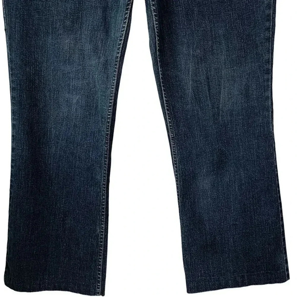 Levi Strauss Signature Bootcut At Waist Denim Stretchy Dark Blue Jeans 16 Short - Picture 4 of 16